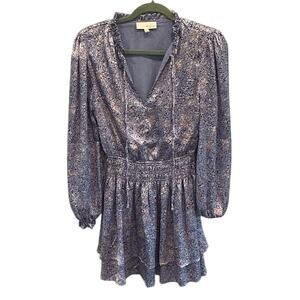 Pinch Womens Mini Dress Size S Blue Preppy Boho Cocktail Wedding Guest Spring